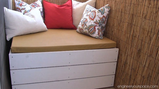 How to make a diy outdoor storage bench