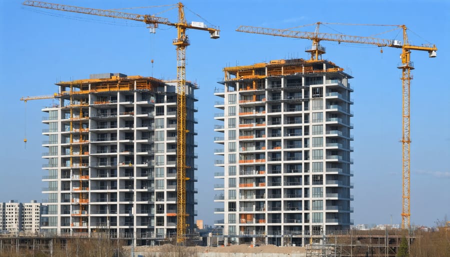 New residential development being built in Queensland showing construction progress