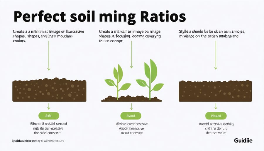 Diagram showing recommended proportions of different soil components for raised bed gardening
