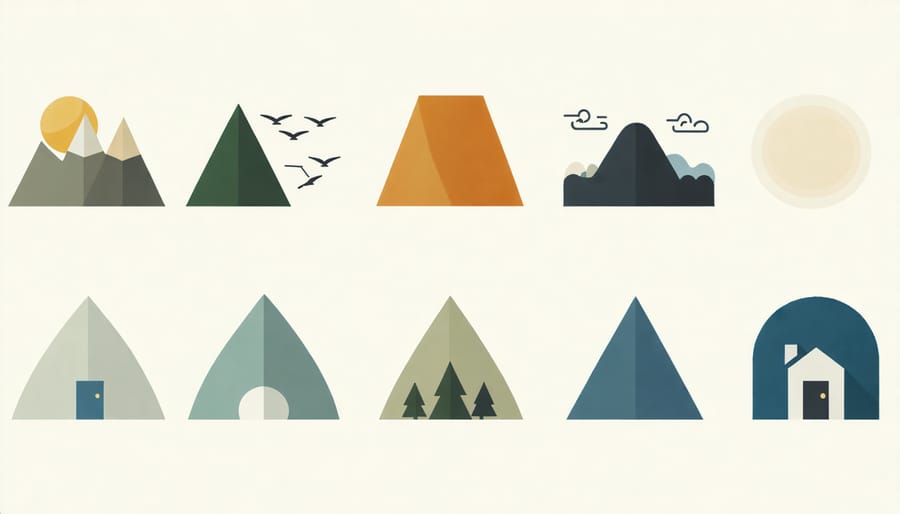 Visual representation of United States climate zones using building materials