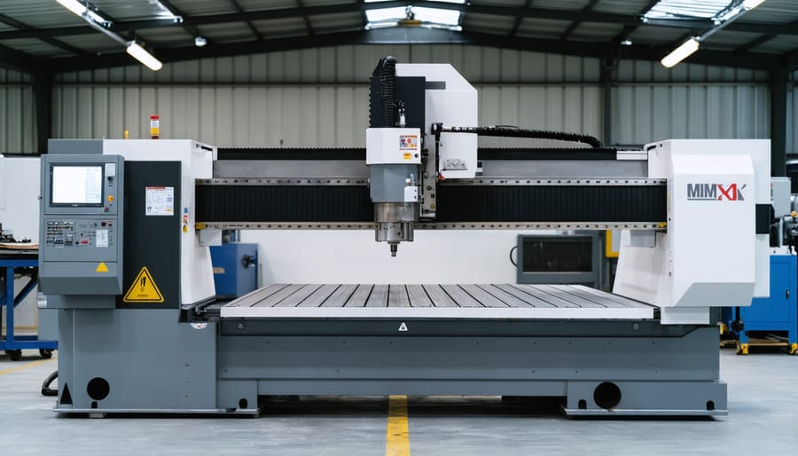 Industrial CNC milling machine operating in professional workshop