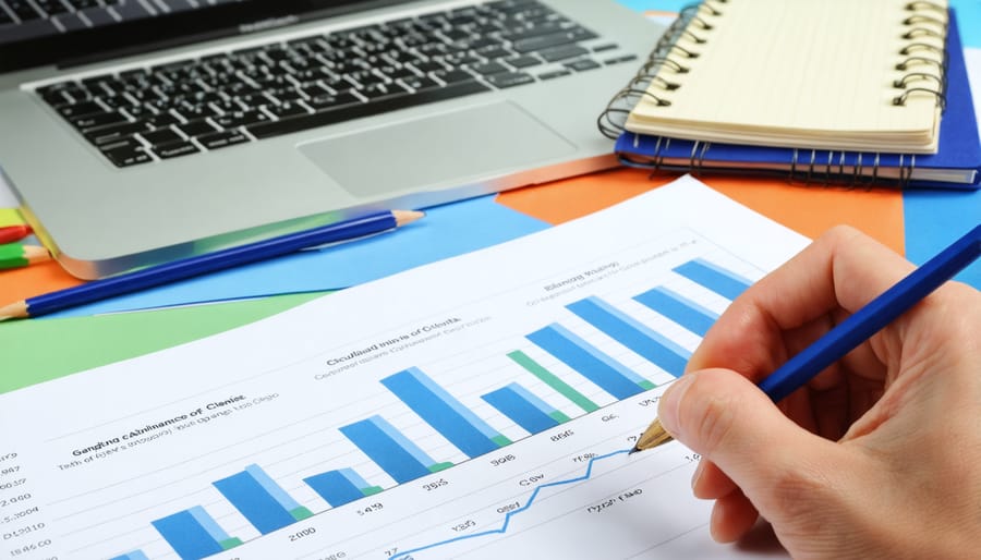 Calculator, mortgage documents, and house keys arranged on desk for refinancing calculations