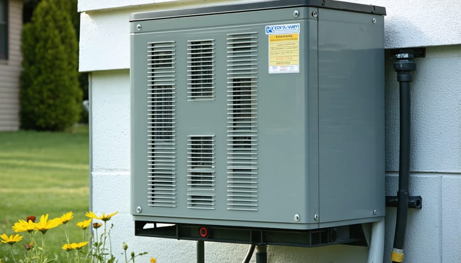 Electrician installing rotary phase converter on workshop wall