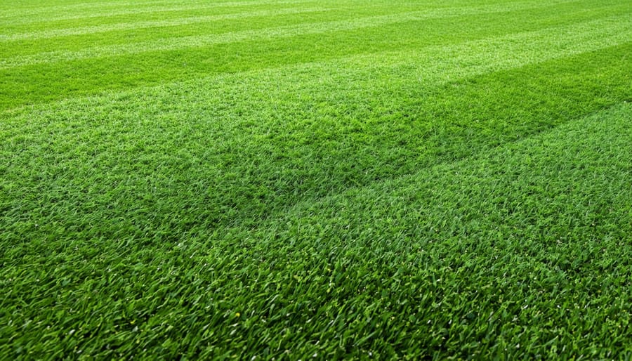 Soil plugs from core aeration process on zoysia lawn showing root structure
