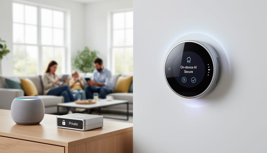 Construction worker holding smart cordless drill with digital display showing intelligent features