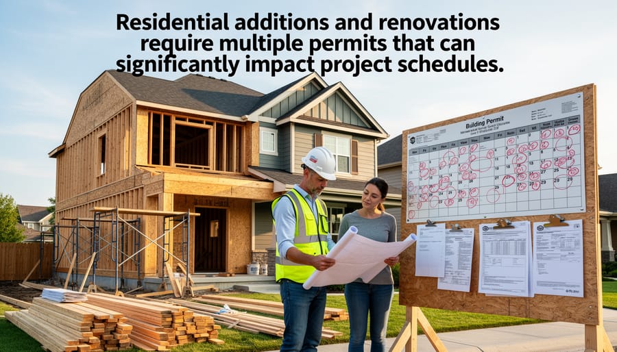 Home renovation project in progress showing residential construction work